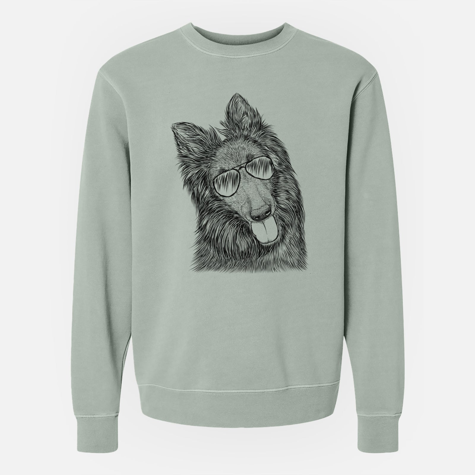 Aviator Jaxx the Belgian Tervuren - Unisex Pigment Dyed Crew Sweatshirt