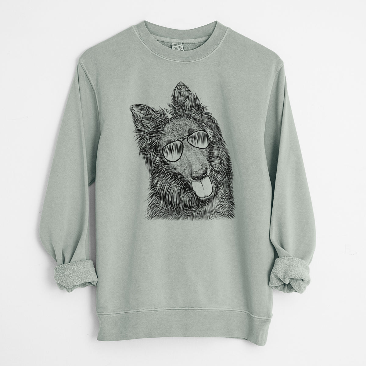 Aviator Jaxx the Belgian Tervuren - Unisex Pigment Dyed Crew Sweatshirt
