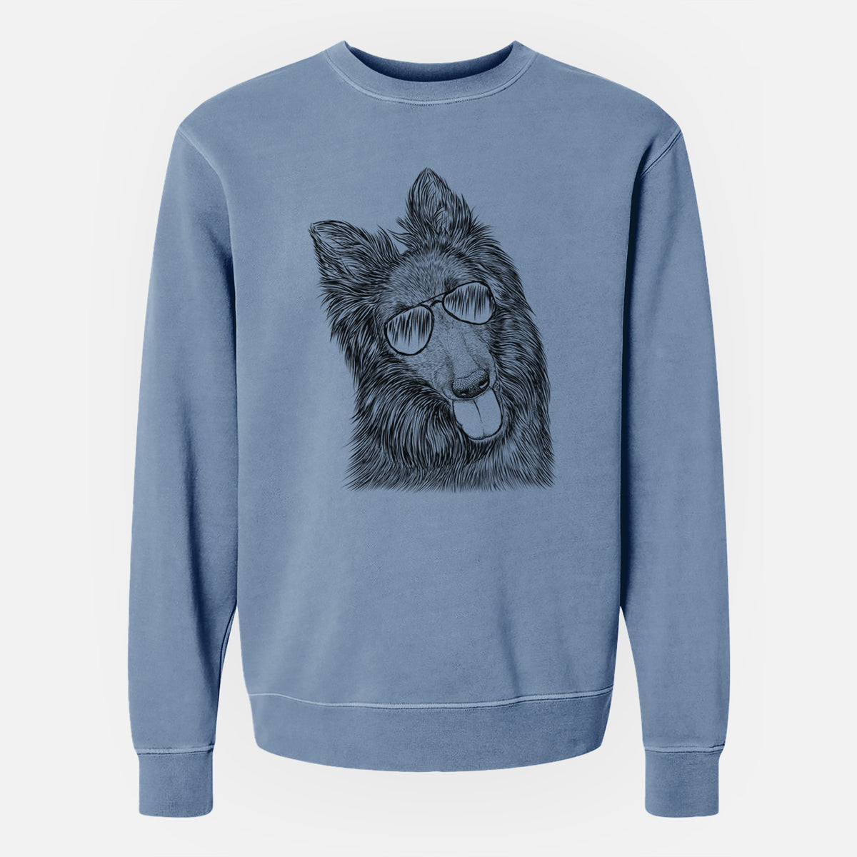 Aviator Jaxx the Belgian Tervuren - Unisex Pigment Dyed Crew Sweatshirt