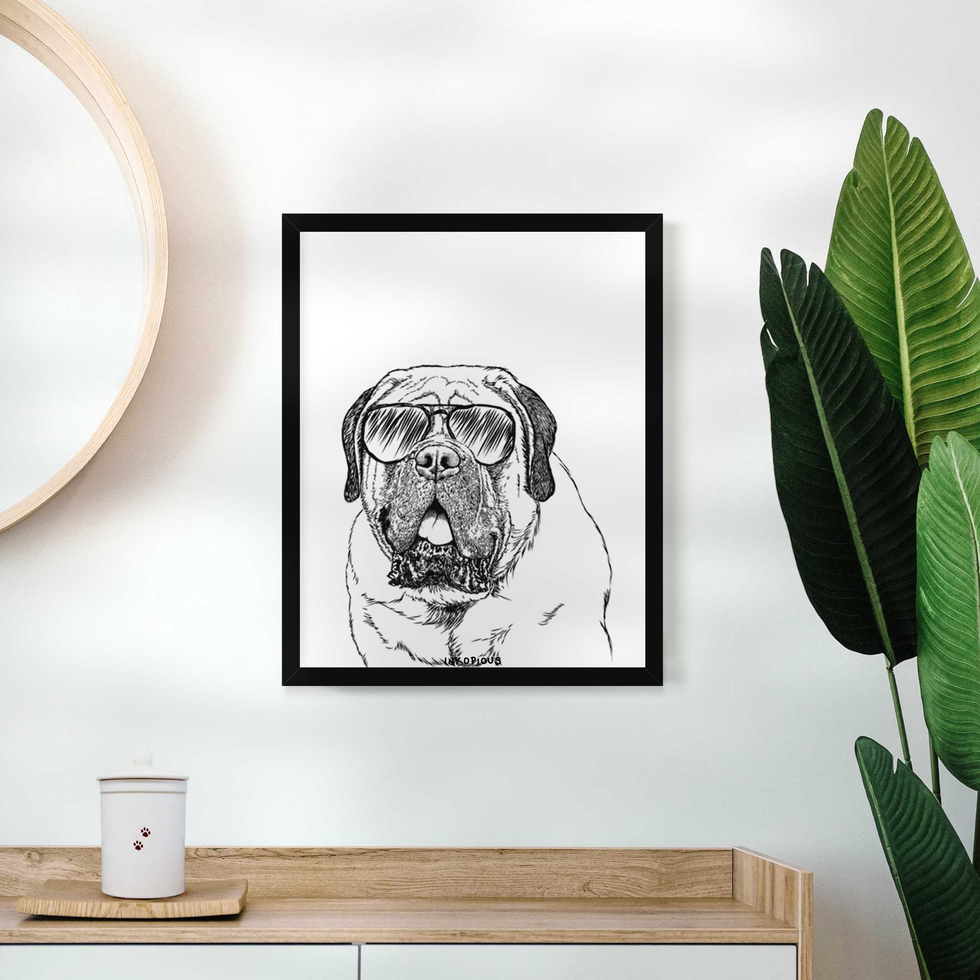 Jed the English Mastiff Art Print