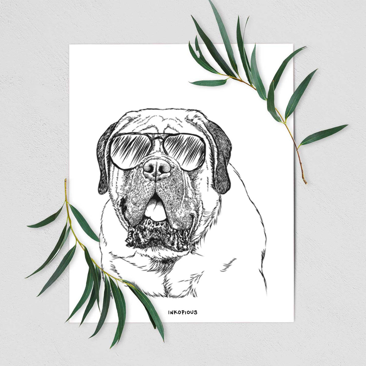 Jed the English Mastiff Art Print