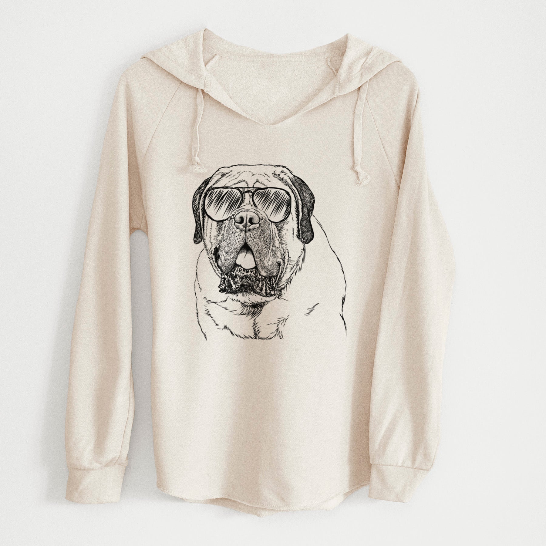 Aviator Jed the English Mastiff - Cali Wave Hooded Sweatshirt