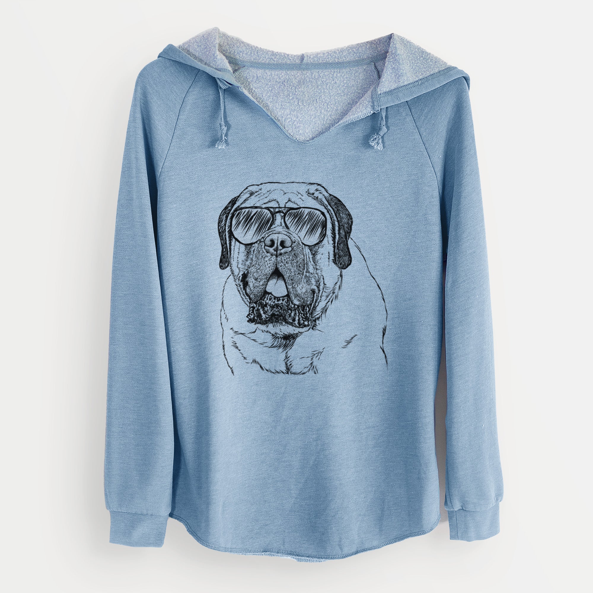 Aviator Jed the English Mastiff - Cali Wave Hooded Sweatshirt