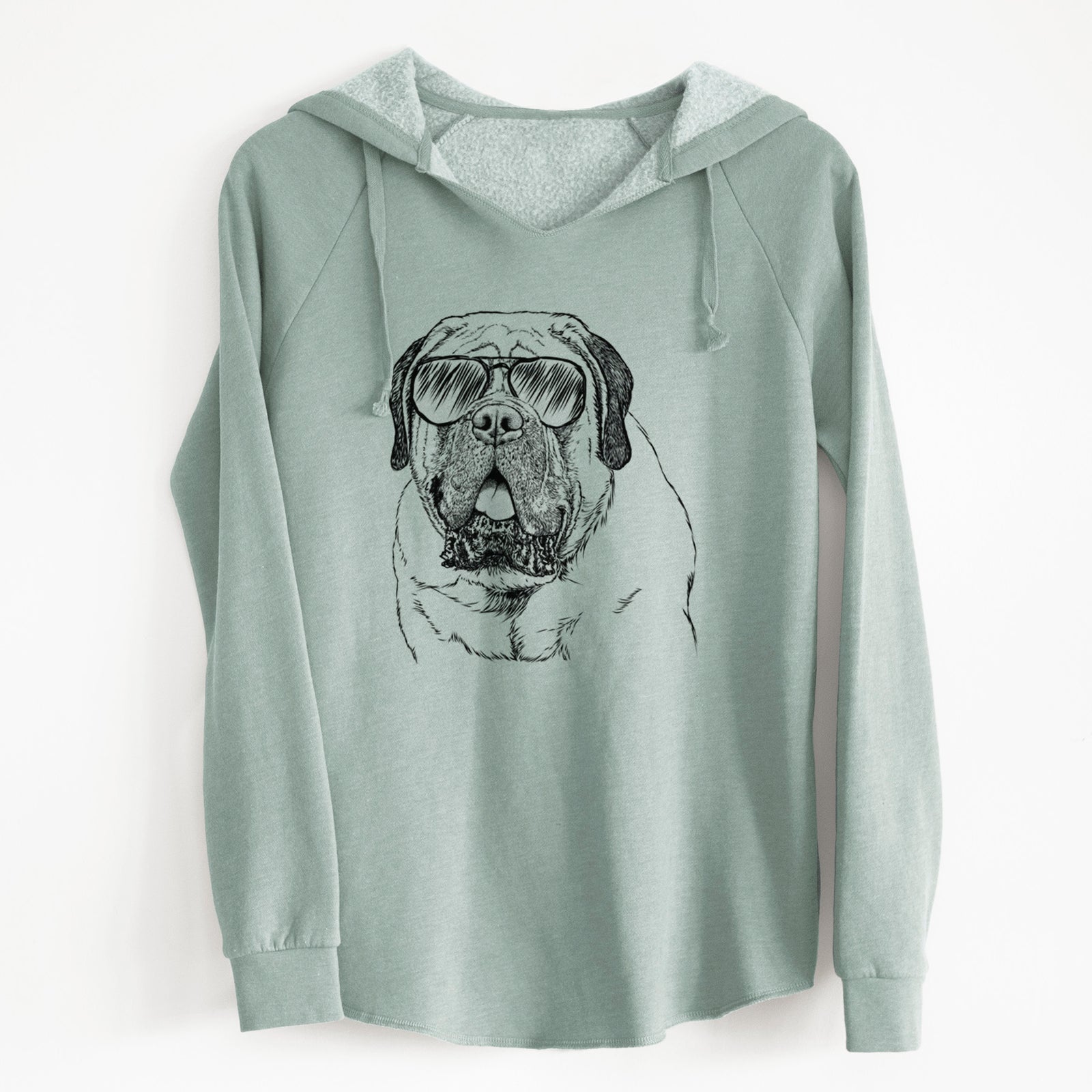 Aviator Jed the English Mastiff - Cali Wave Hooded Sweatshirt