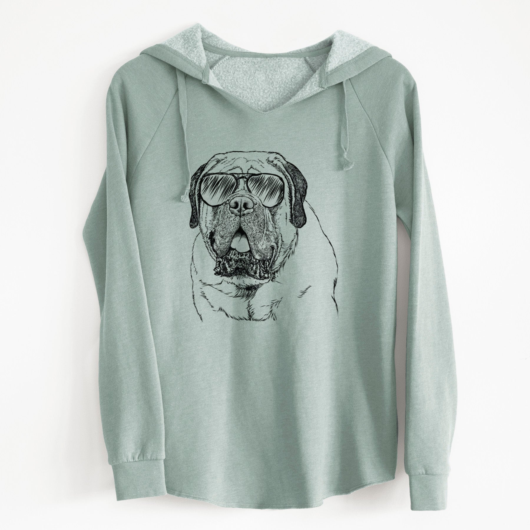 Aviator Jed the English Mastiff - Cali Wave Hooded Sweatshirt