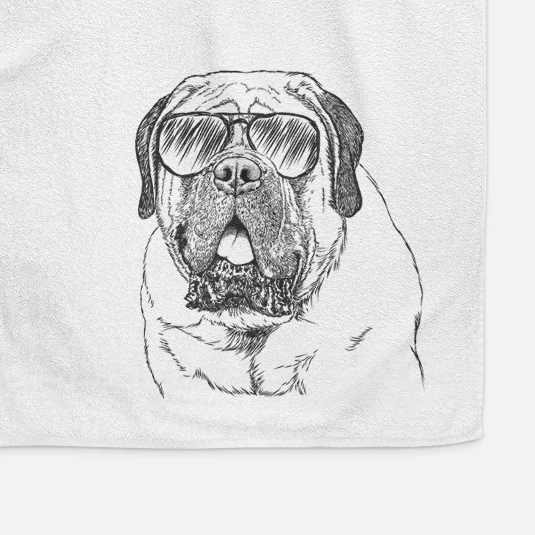 Jed the English Mastiff Decorative Hand Towel