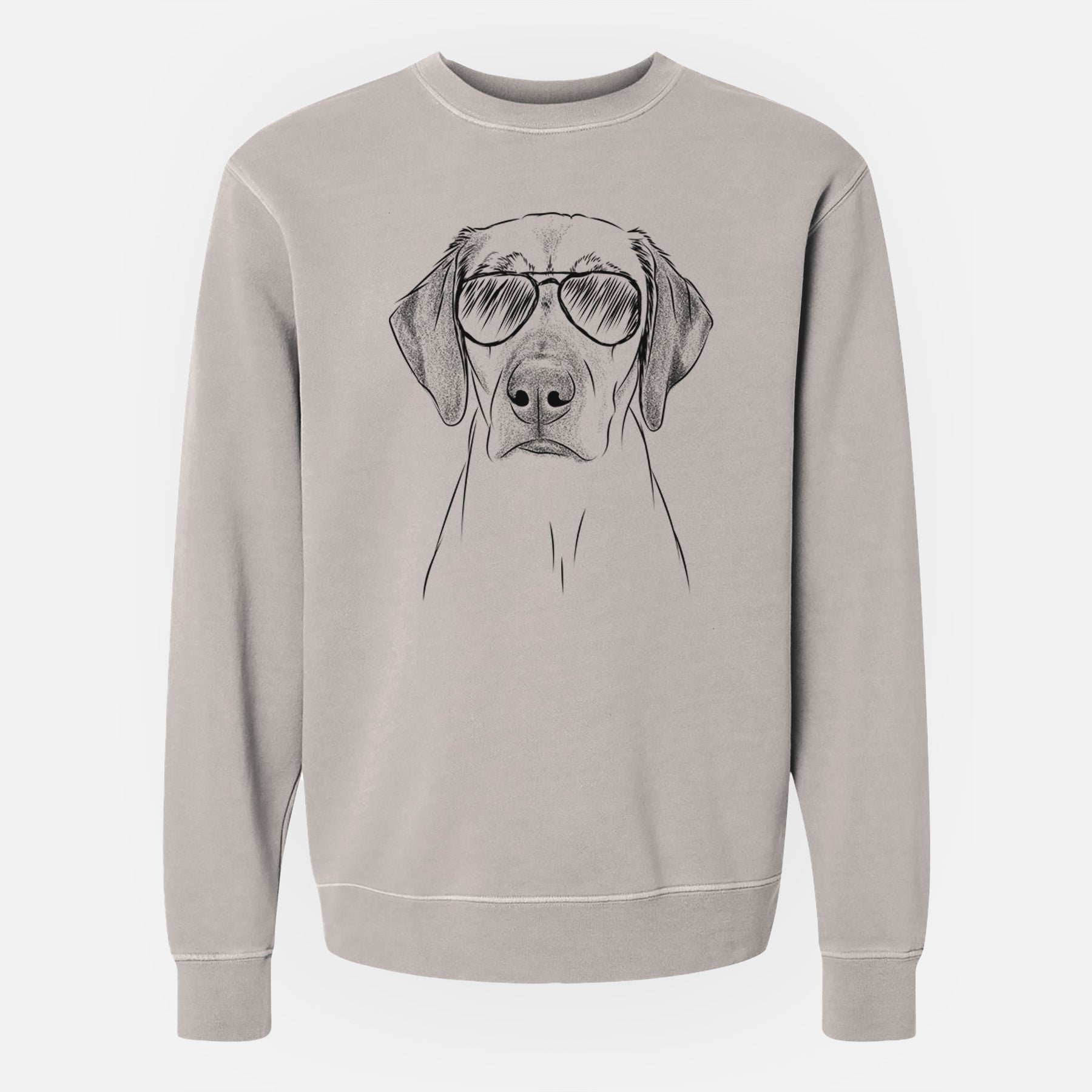 Aviator Jenga the Rhodesian Ridgeback - Unisex Pigment Dyed Crew Sweatshirt