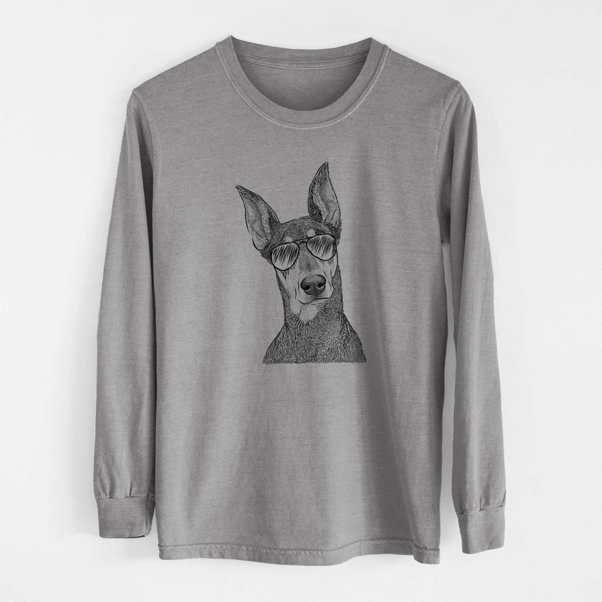 Aviators Jenna the Doberman Pinscher - Heavyweight 100% Cotton Long Sleeve