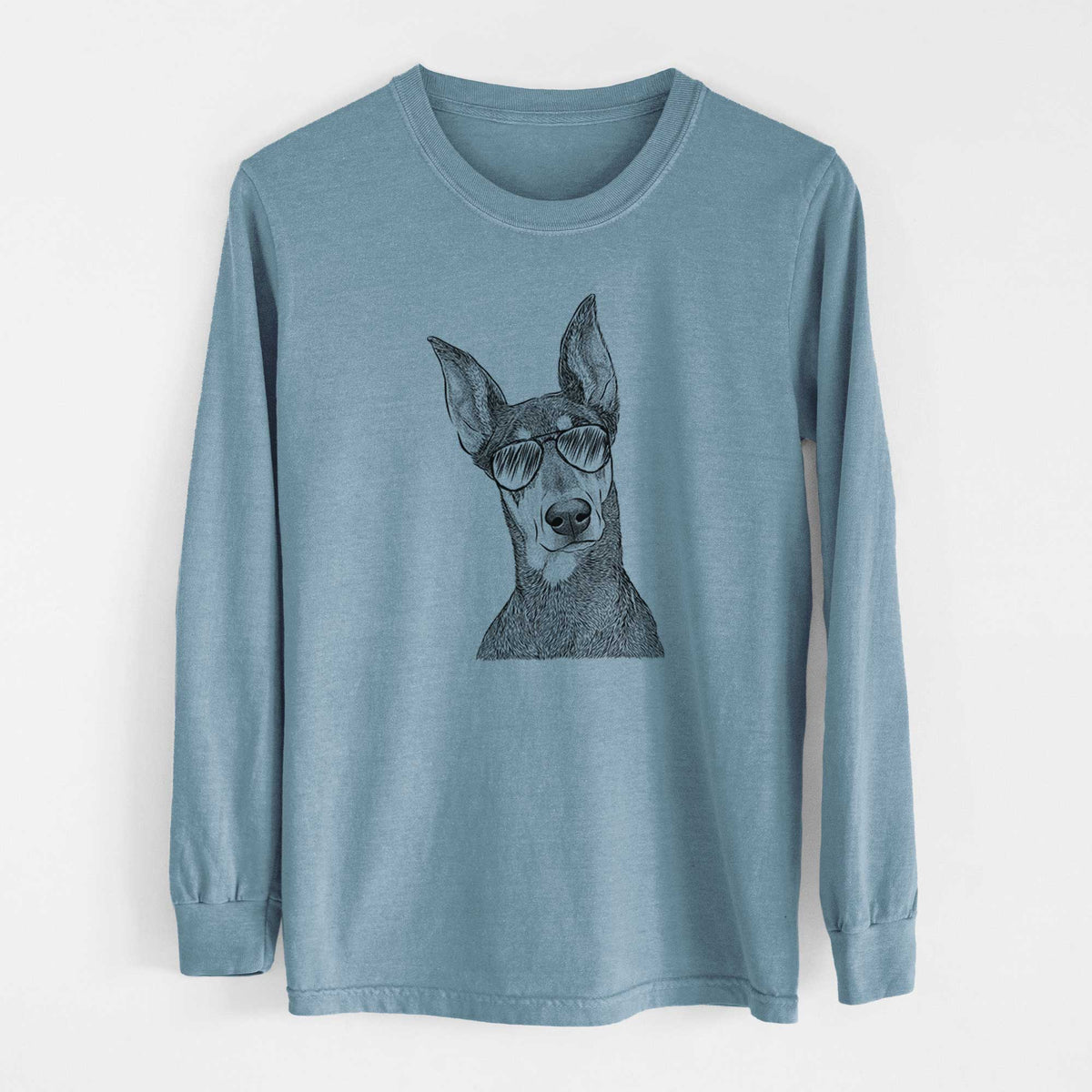 Aviators Jenna the Doberman Pinscher - Heavyweight 100% Cotton Long Sleeve