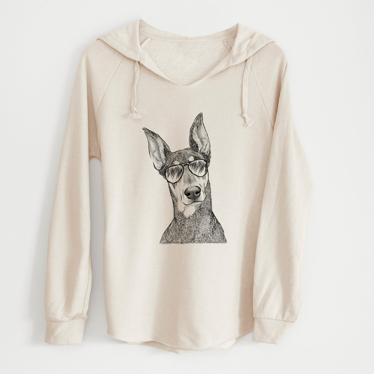 Aviator Jenna the Doberman Pinscher - Cali Wave Hooded Sweatshirt