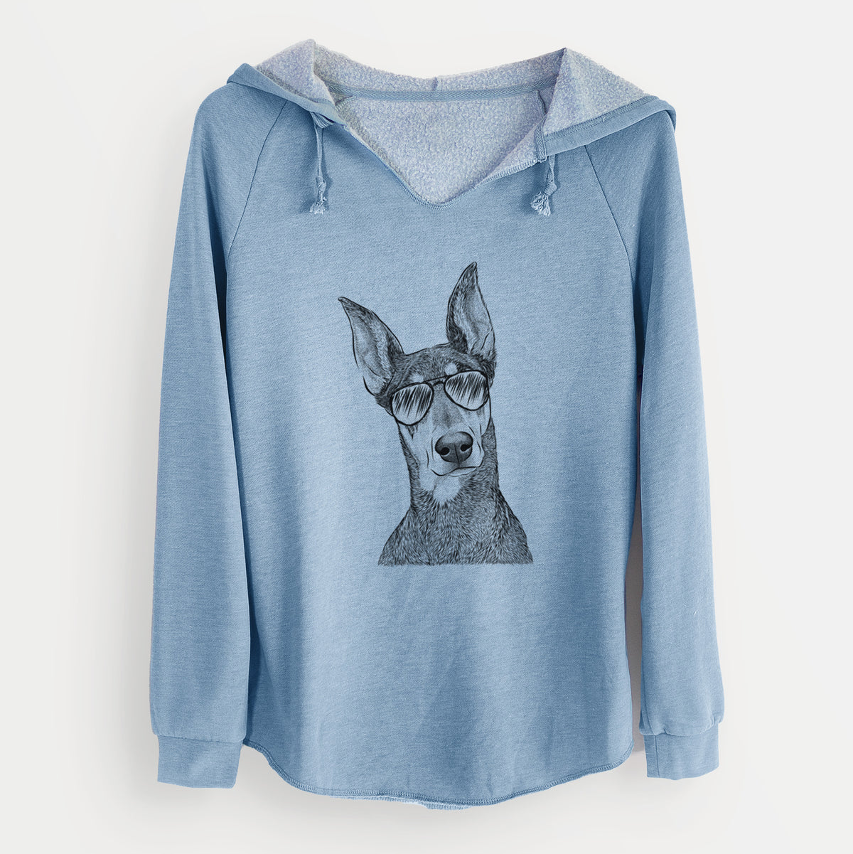 Aviator Jenna the Doberman Pinscher - Cali Wave Hooded Sweatshirt