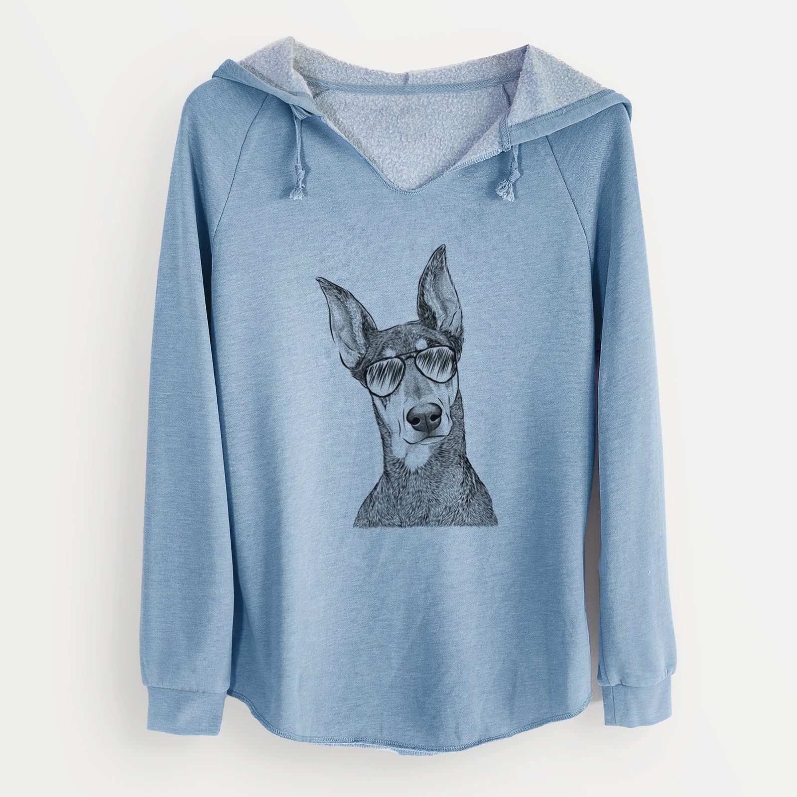 Aviator Jenna the Doberman Pinscher - Cali Wave Hooded Sweatshirt