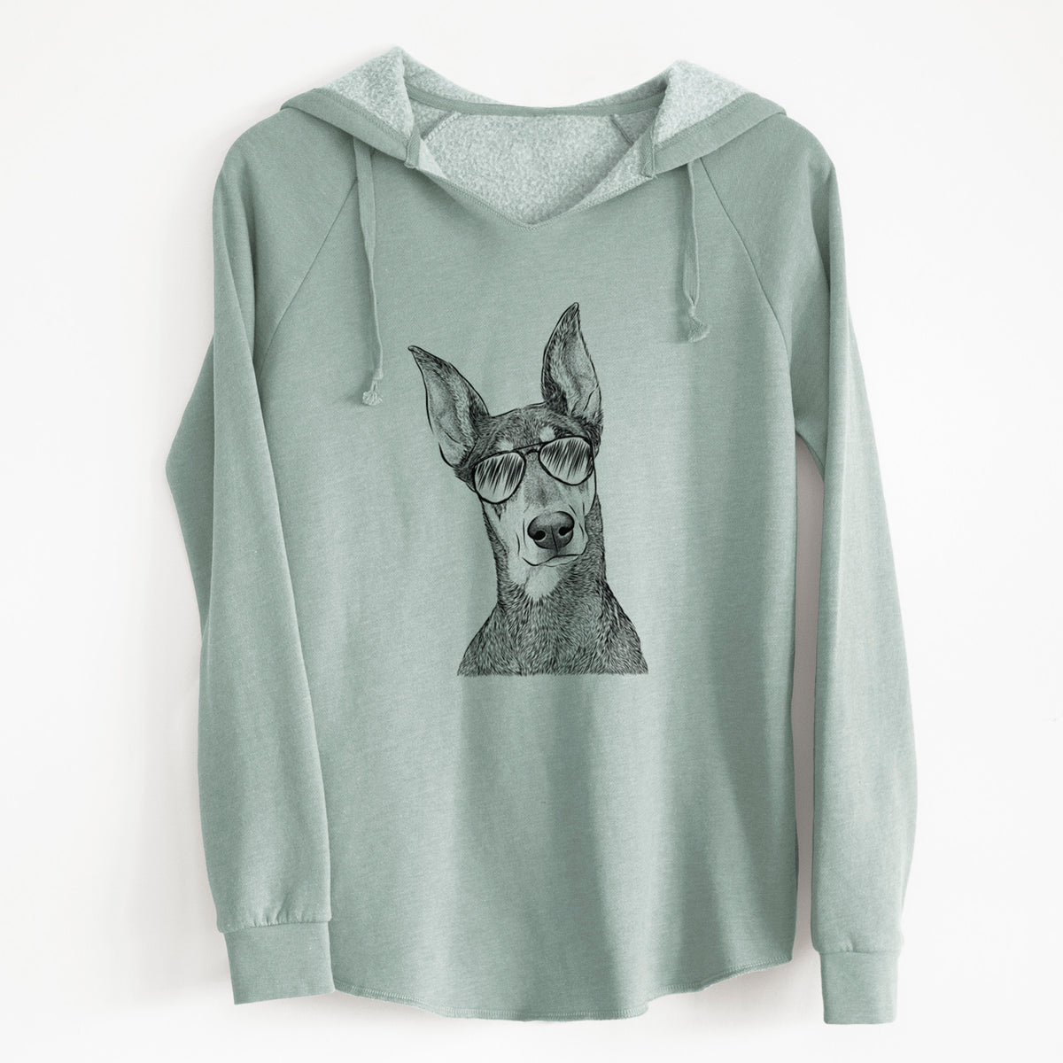 Aviator Jenna the Doberman Pinscher - Cali Wave Hooded Sweatshirt
