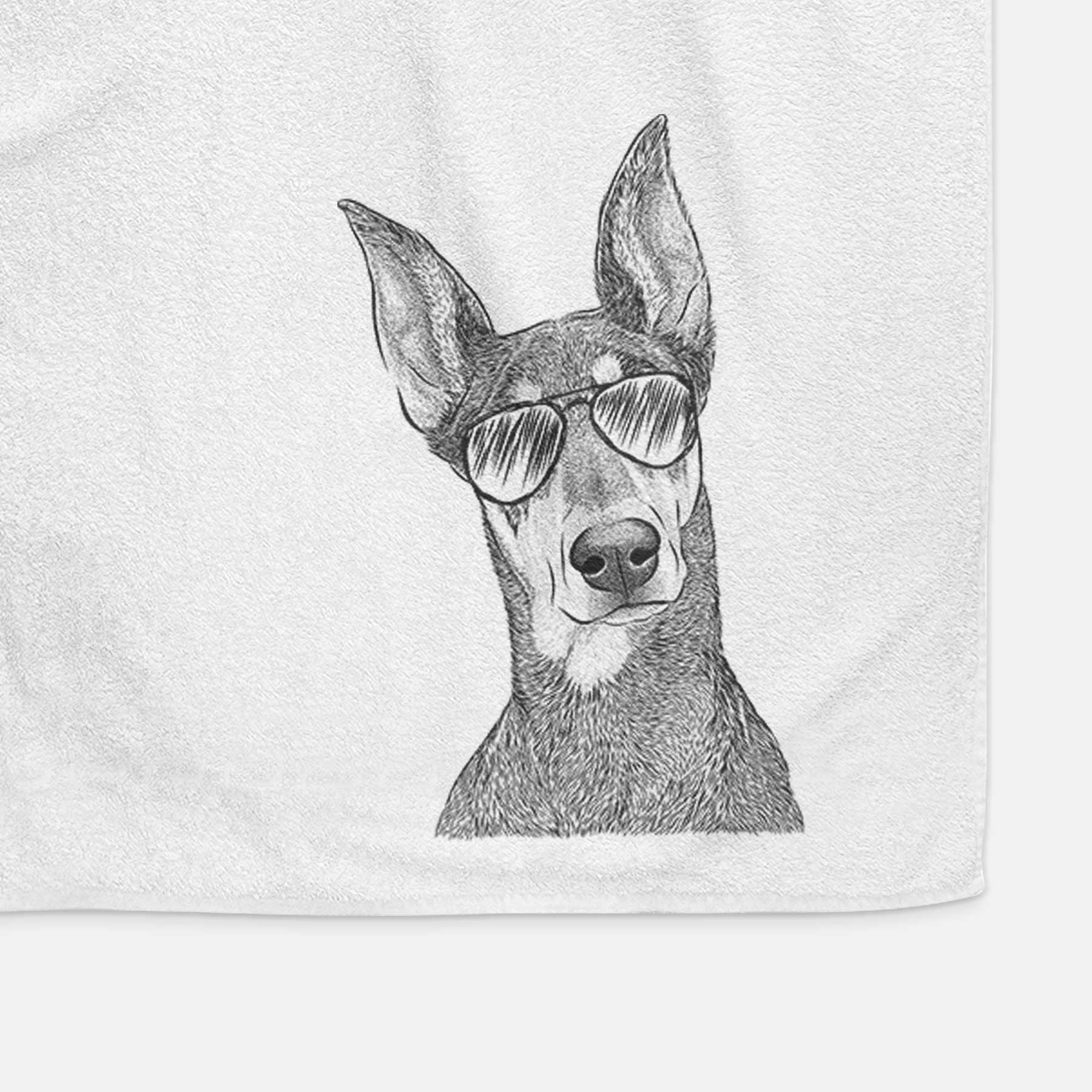 Jenna the Doberman Pinscher Decorative Hand Towel