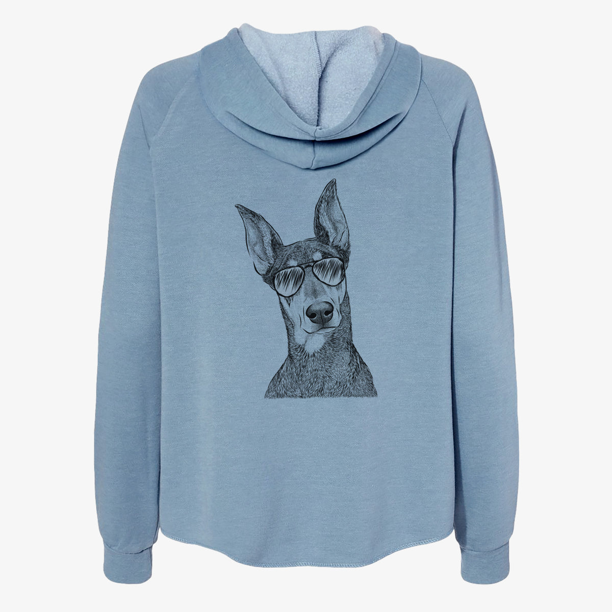Jenna the Doberman Pinscher - Women's Cali Wave Zip-Up Sweatshirt