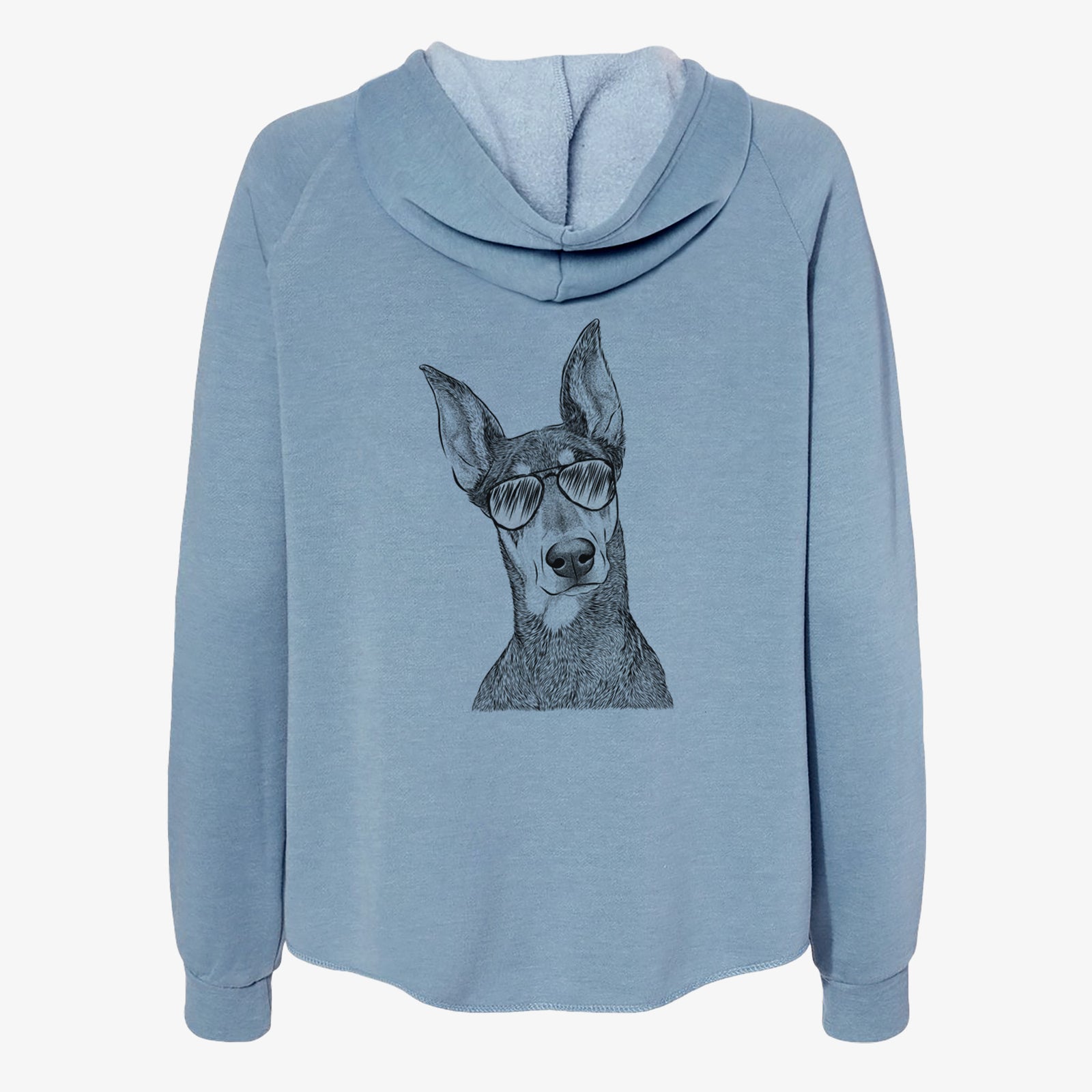 Jenna the Doberman Pinscher - Women's Cali Wave Zip-Up Sweatshirt