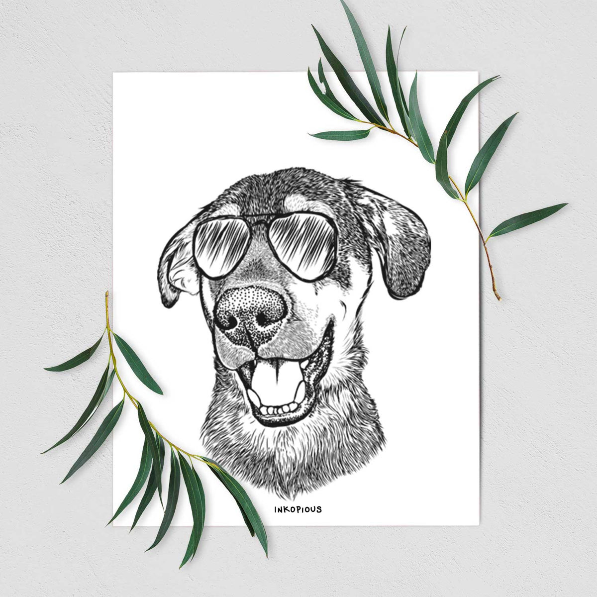 Jet the Mixed Breed Art Print
