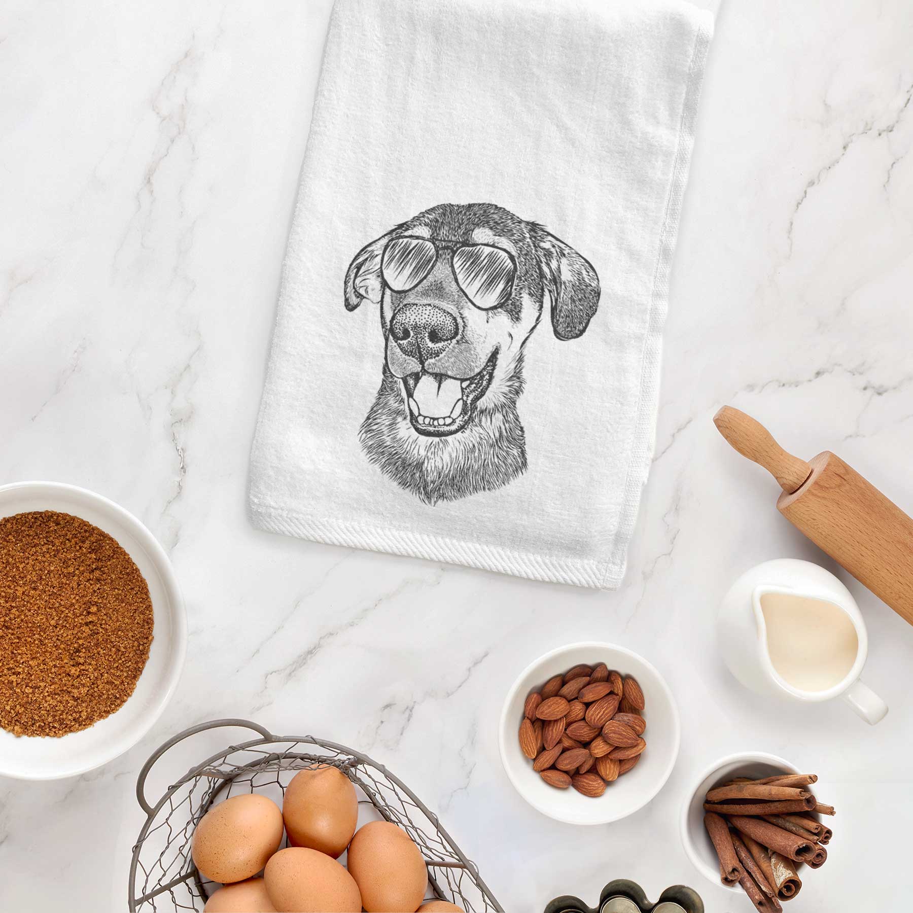 Jet the Mixed Breed Decorative Hand Towel