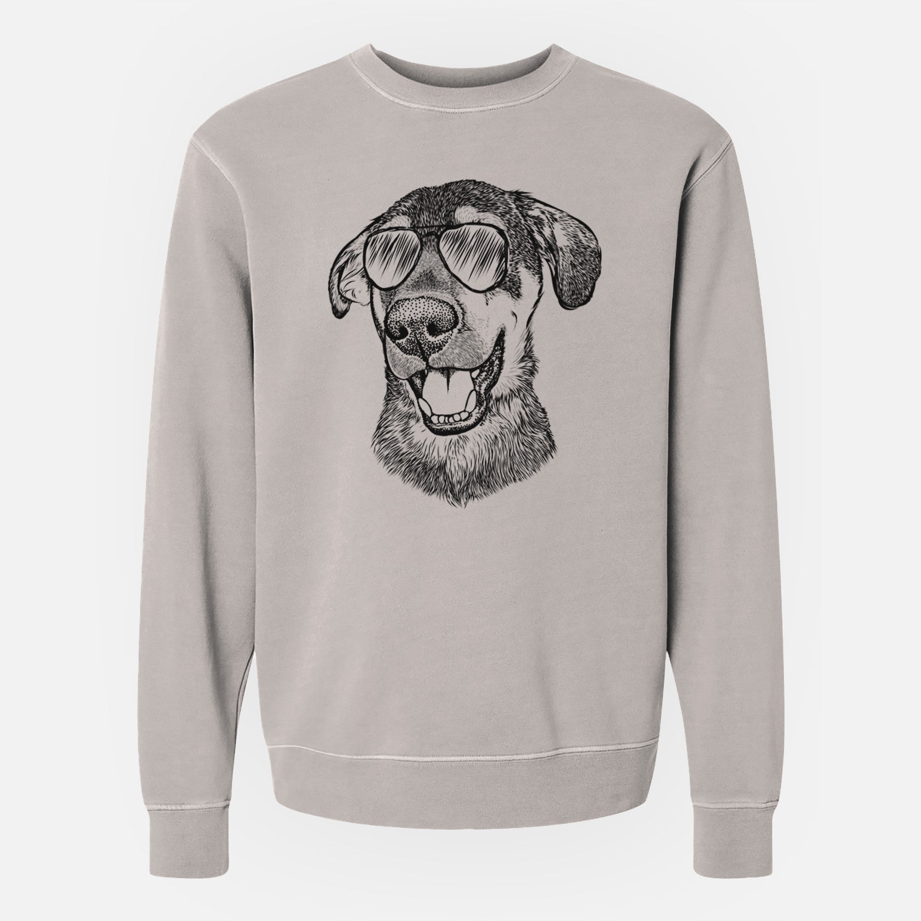 Aviator Jet the Mixed Breed - Unisex Pigment Dyed Crew Sweatshirt