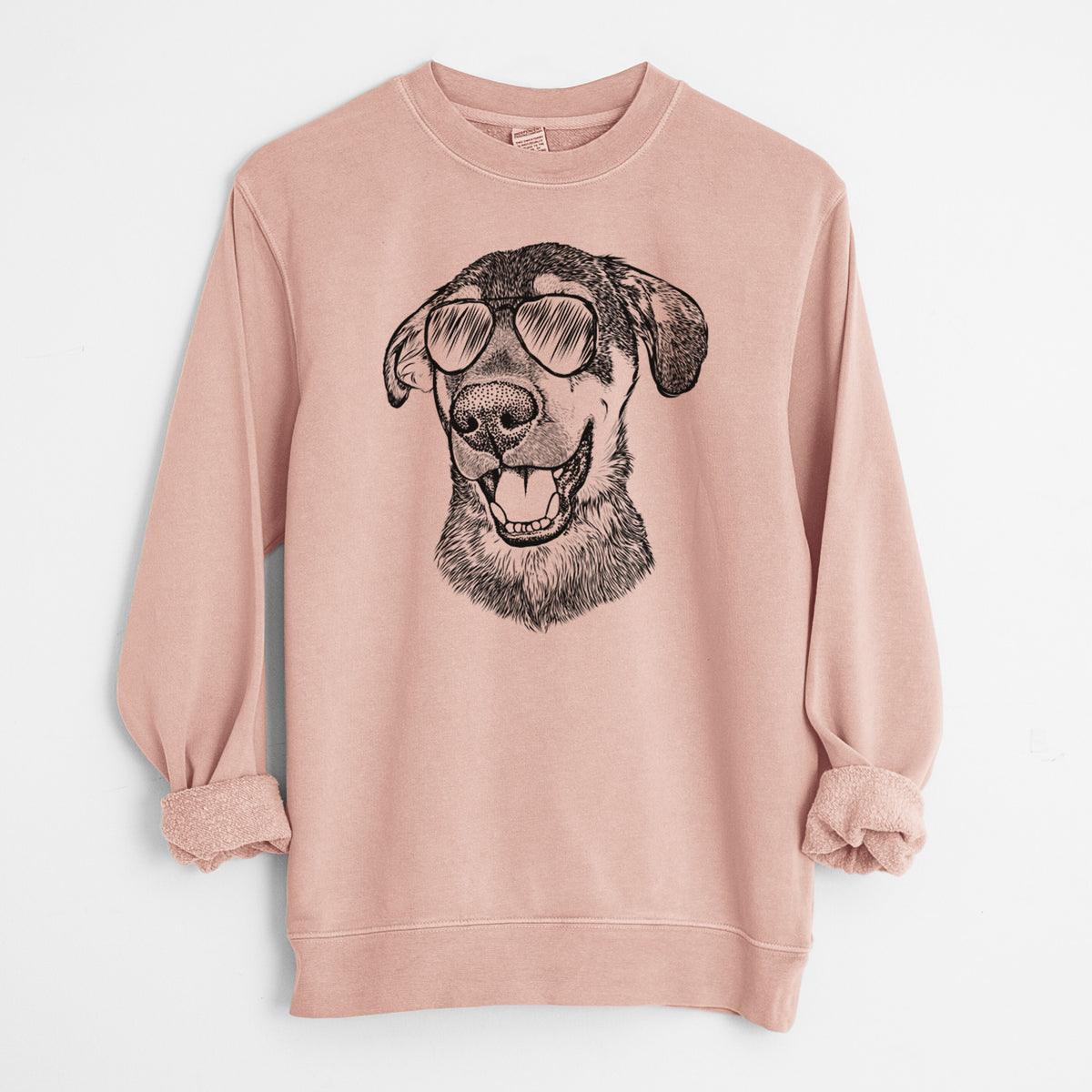 Aviator Jet the Mixed Breed - Unisex Pigment Dyed Crew Sweatshirt