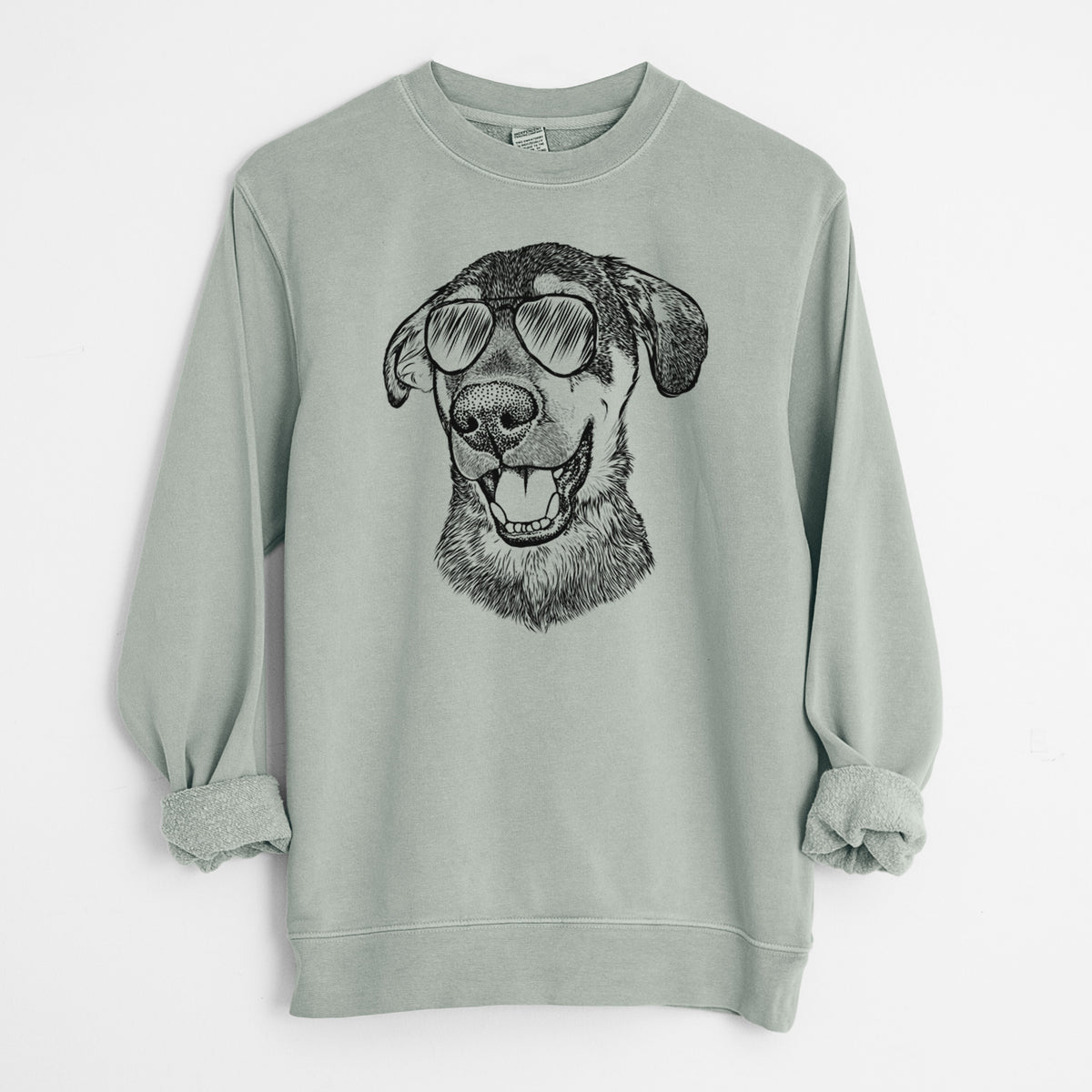Aviator Jet the Mixed Breed - Unisex Pigment Dyed Crew Sweatshirt
