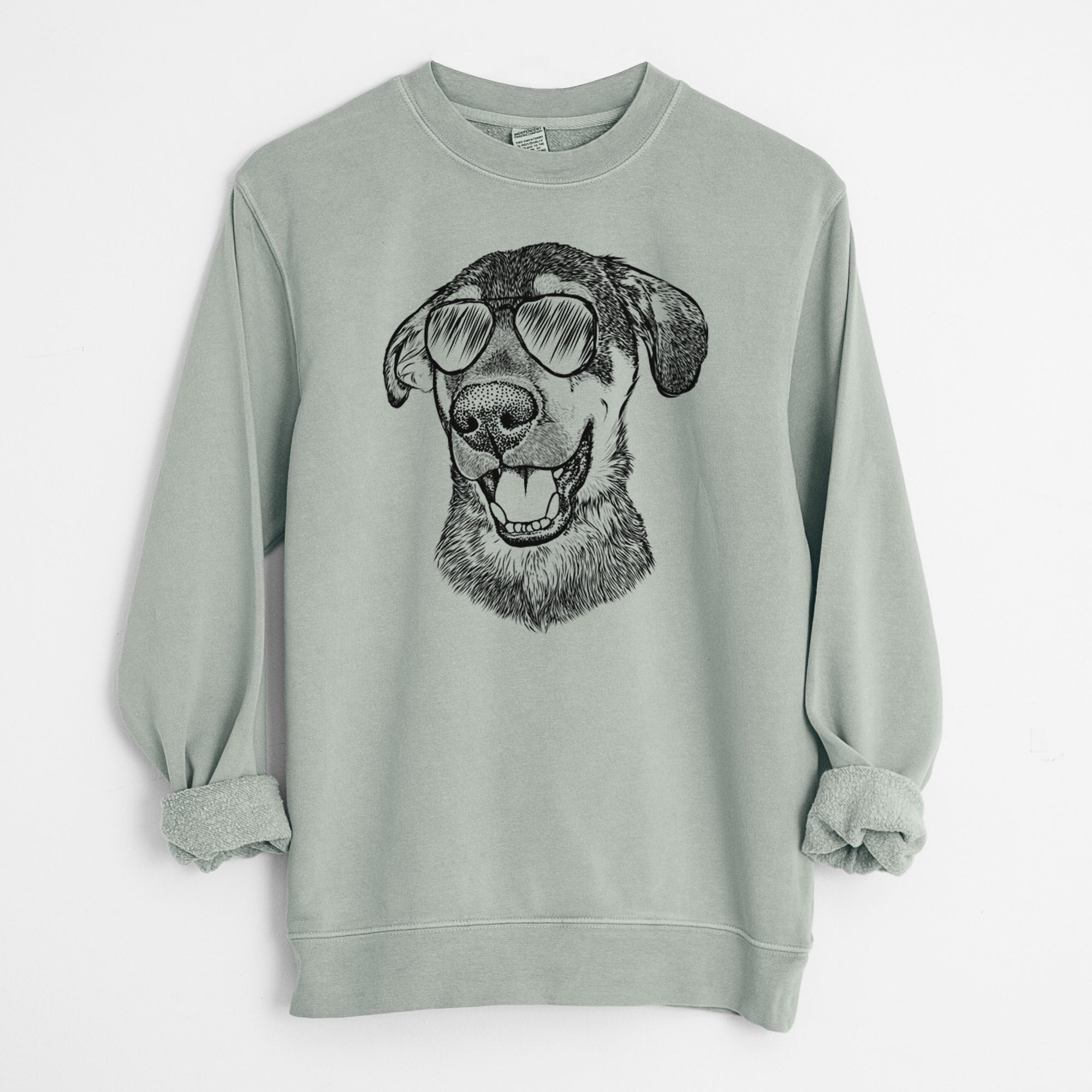 Aviator Jet the Mixed Breed - Unisex Pigment Dyed Crew Sweatshirt