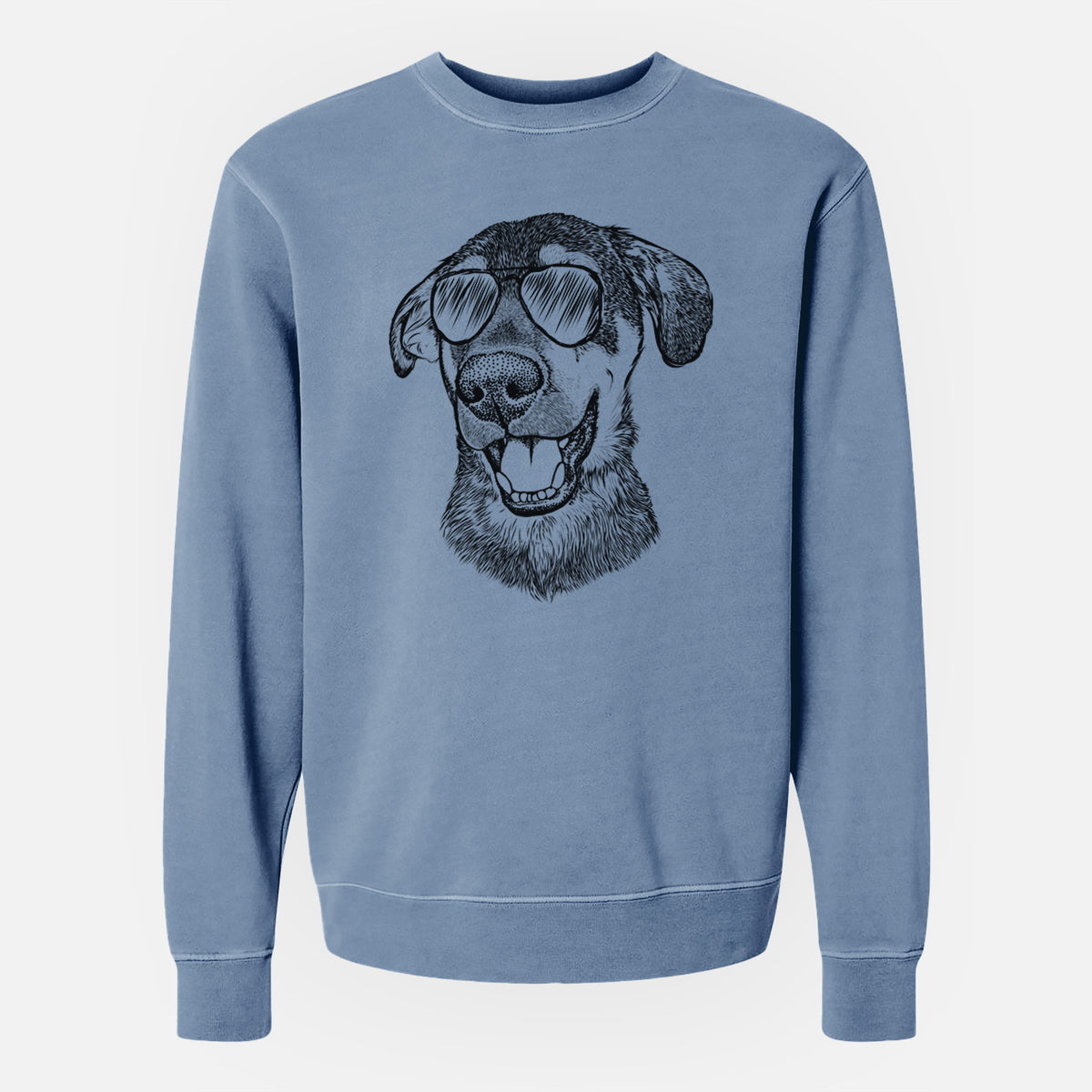 Aviator Jet the Mixed Breed - Unisex Pigment Dyed Crew Sweatshirt