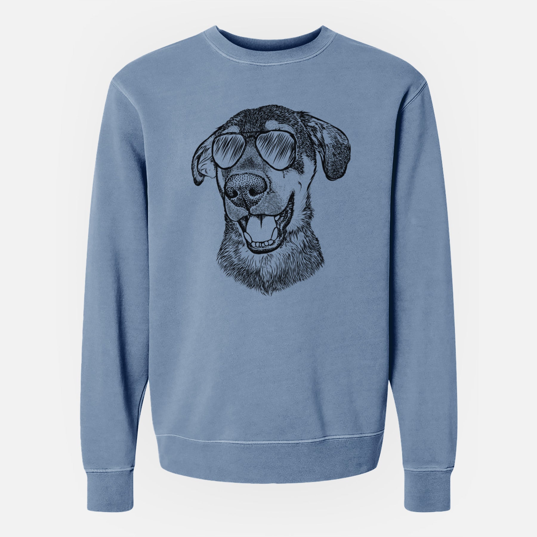Aviator Jet the Mixed Breed - Unisex Pigment Dyed Crew Sweatshirt
