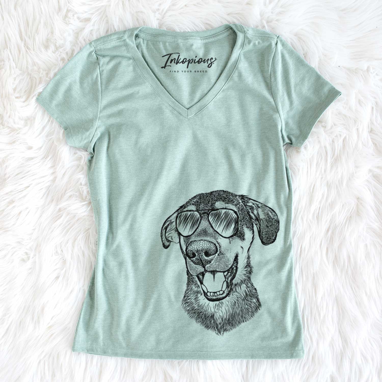 Aviator Jet the Mixed Breed - Women's V-neck Shirt
