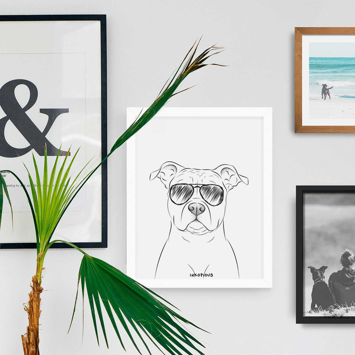 Jethro the American Staffordshire Terrier Art Print