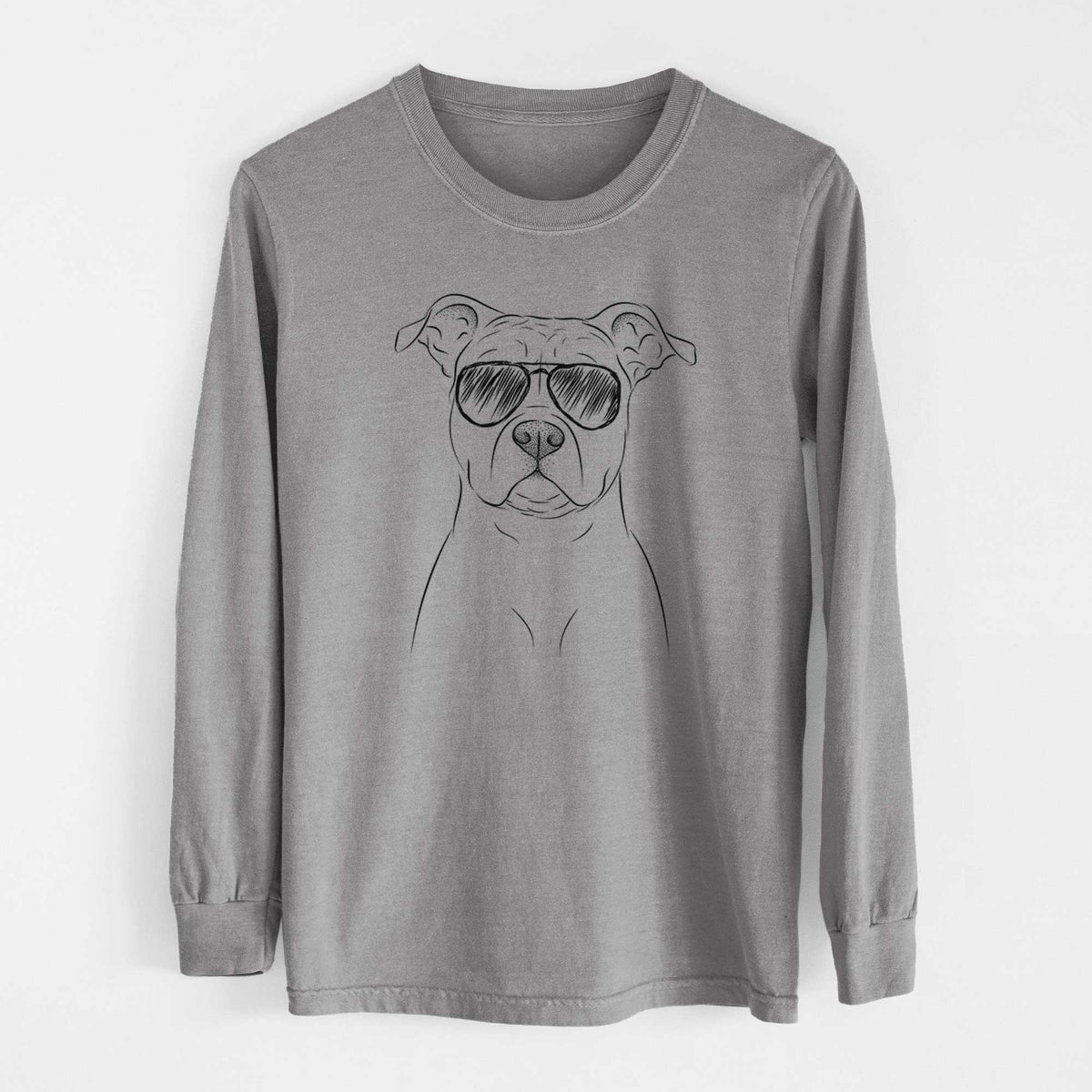 Aviators Jethro the American Staffordshire Terrier - Heavyweight 100% Cotton Long Sleeve