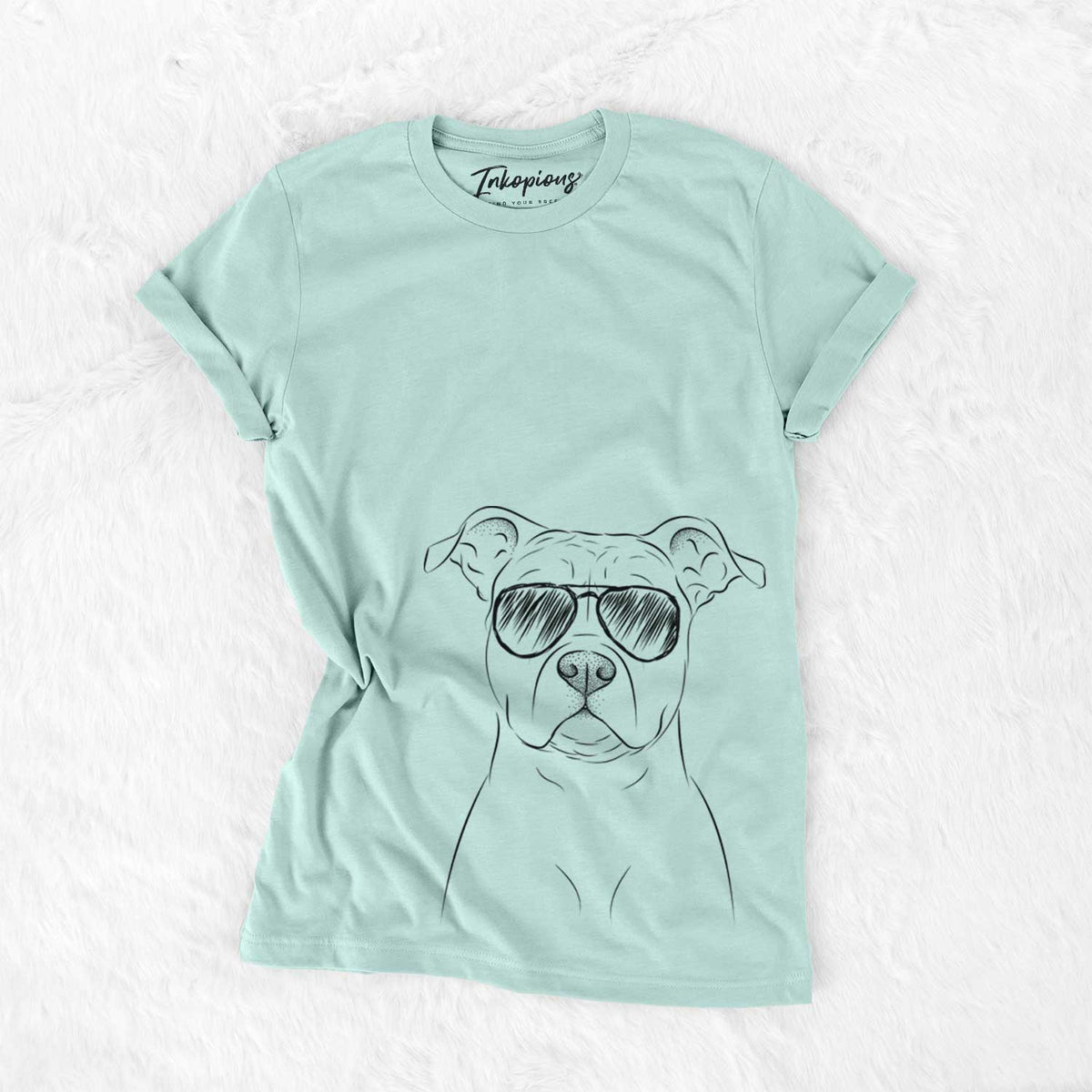 Aviator Jethro the American Staffordshire Terrier - Unisex Crewneck