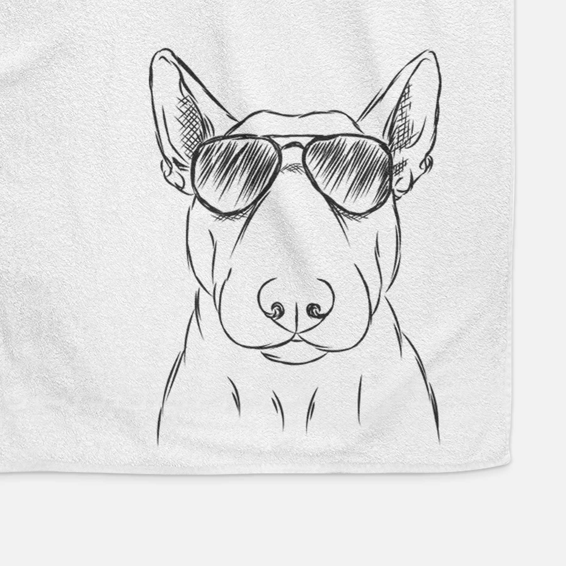 Jett the Bull Terrier Decorative Hand Towel