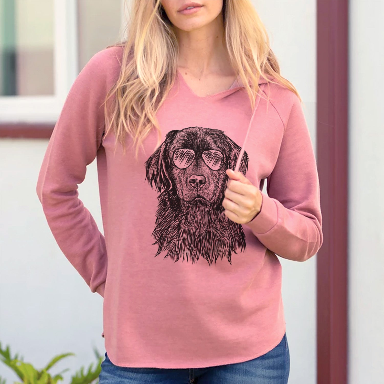 Aviator Jinx the Newfoundland - Cali Wave Hooded Sweatshirt