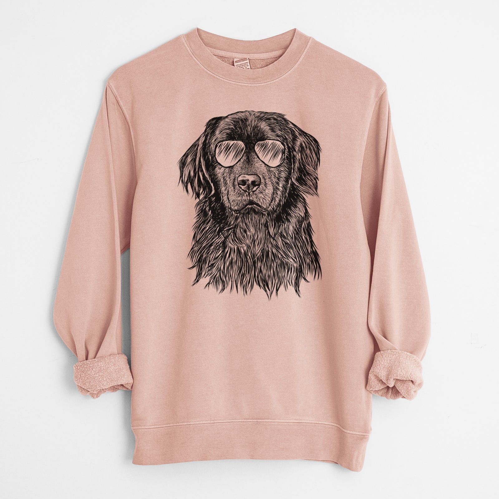 Aviator Jinx the Newfoundland - Unisex Pigment Dyed Crew Sweatshirt