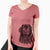 Aviator Jinx the Newfoundland - Women's V-neck Shirt