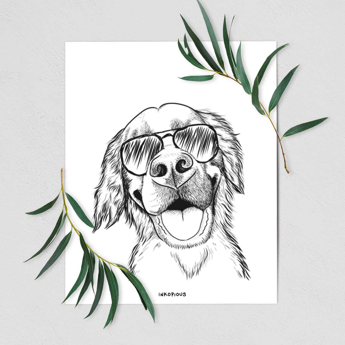 Jordy the Golden Retriever Art Print