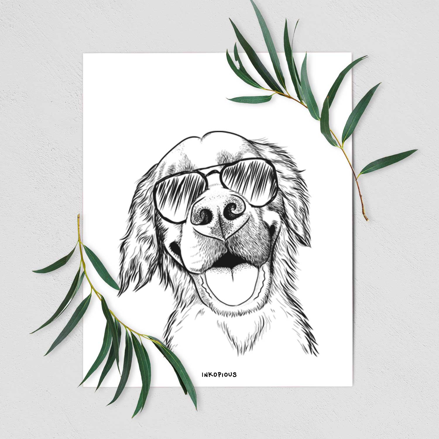 Jordy the Golden Retriever Art Print