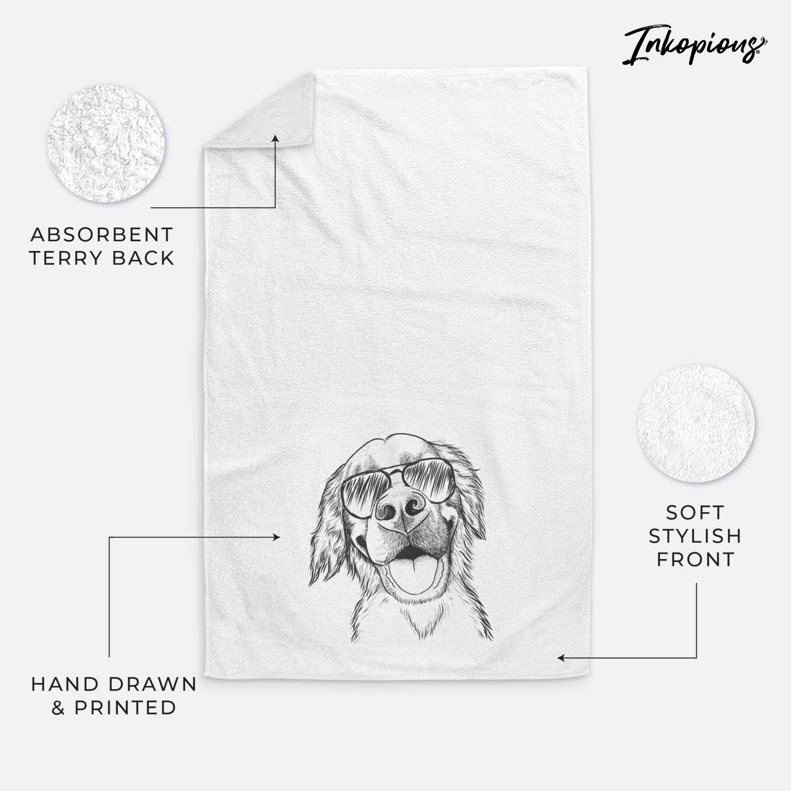 Jordy the Golden Retriever Decorative Hand Towel