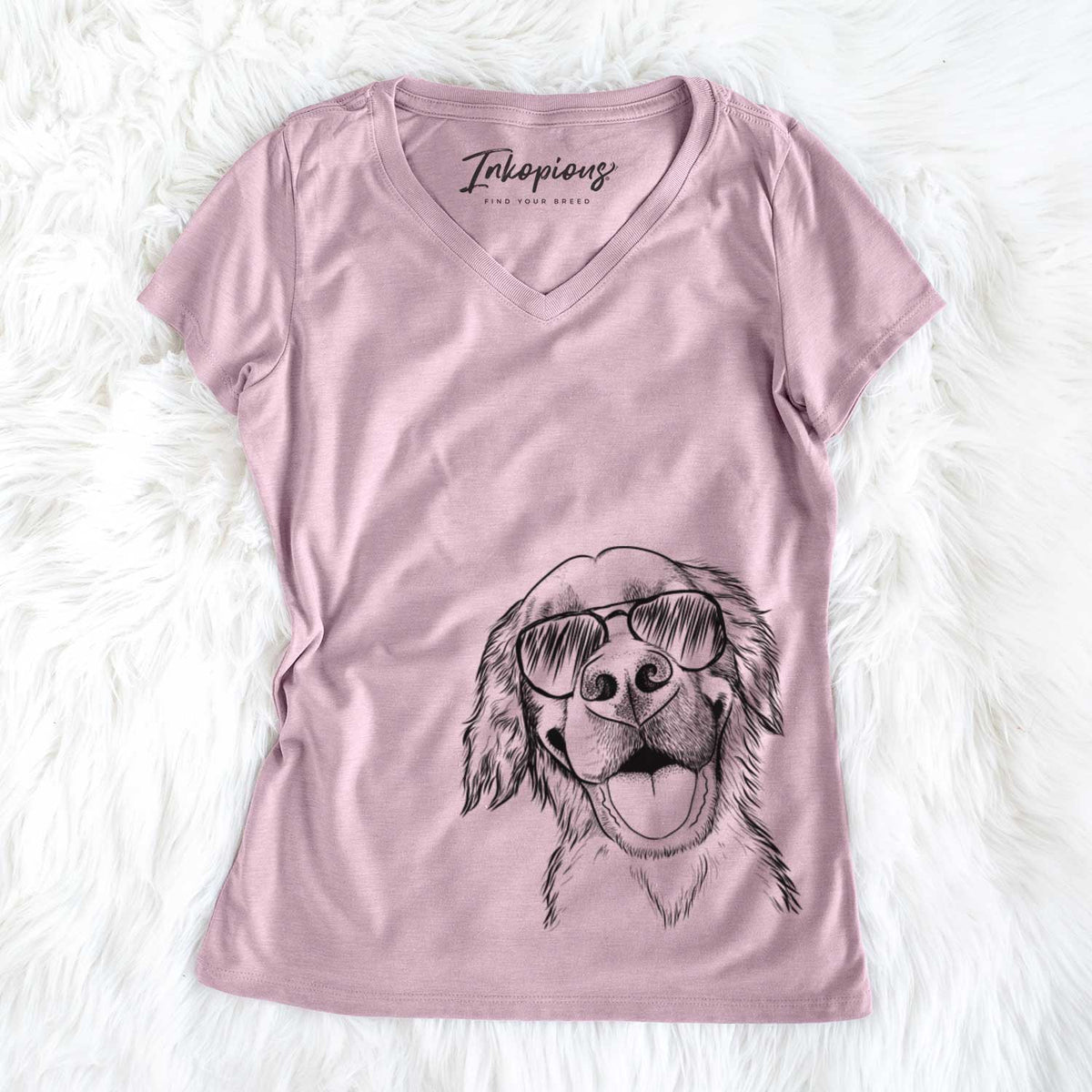 Jordy the Golden Retriever - Women's V-neck Shirt