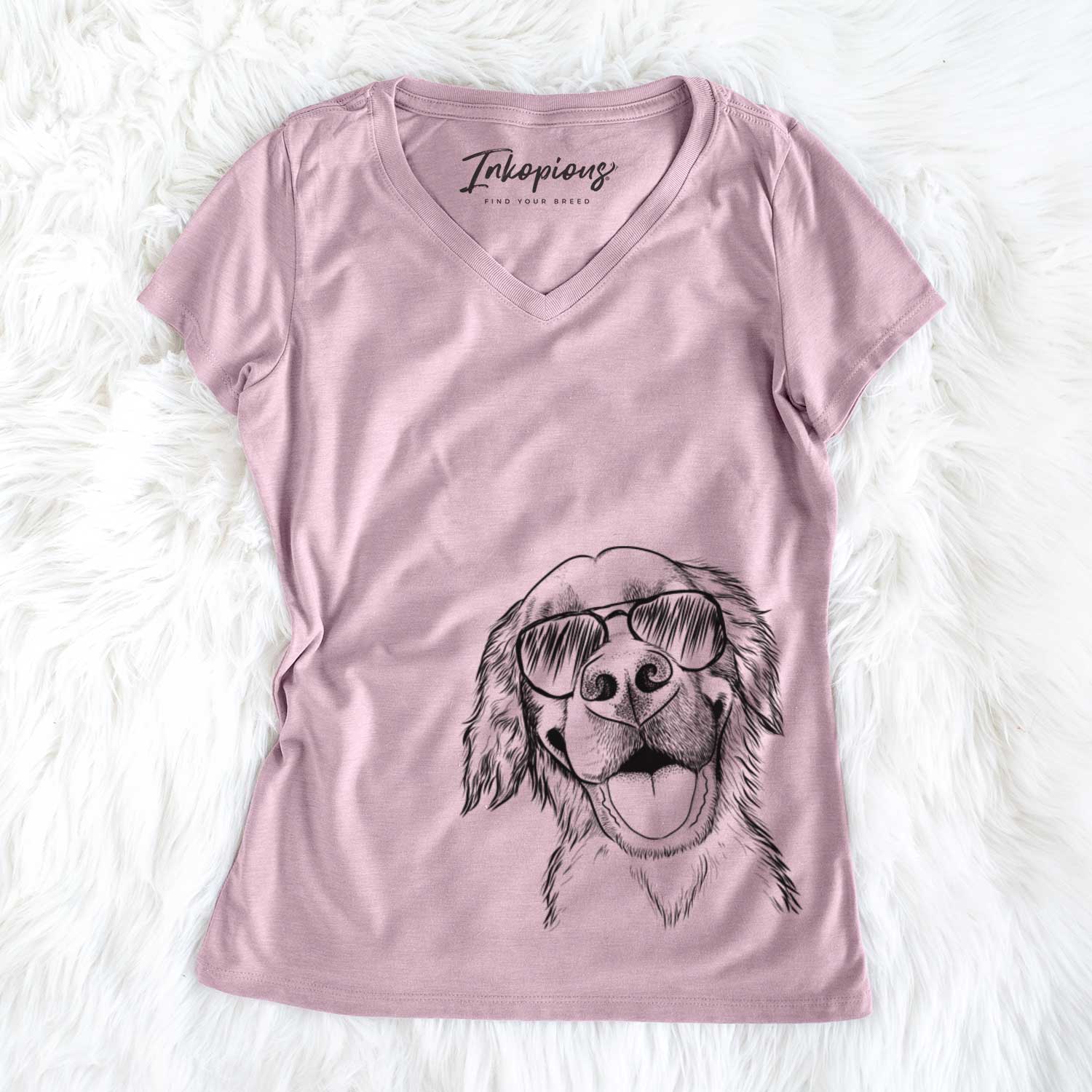 Jordy the Golden Retriever - Women's V-neck Shirt