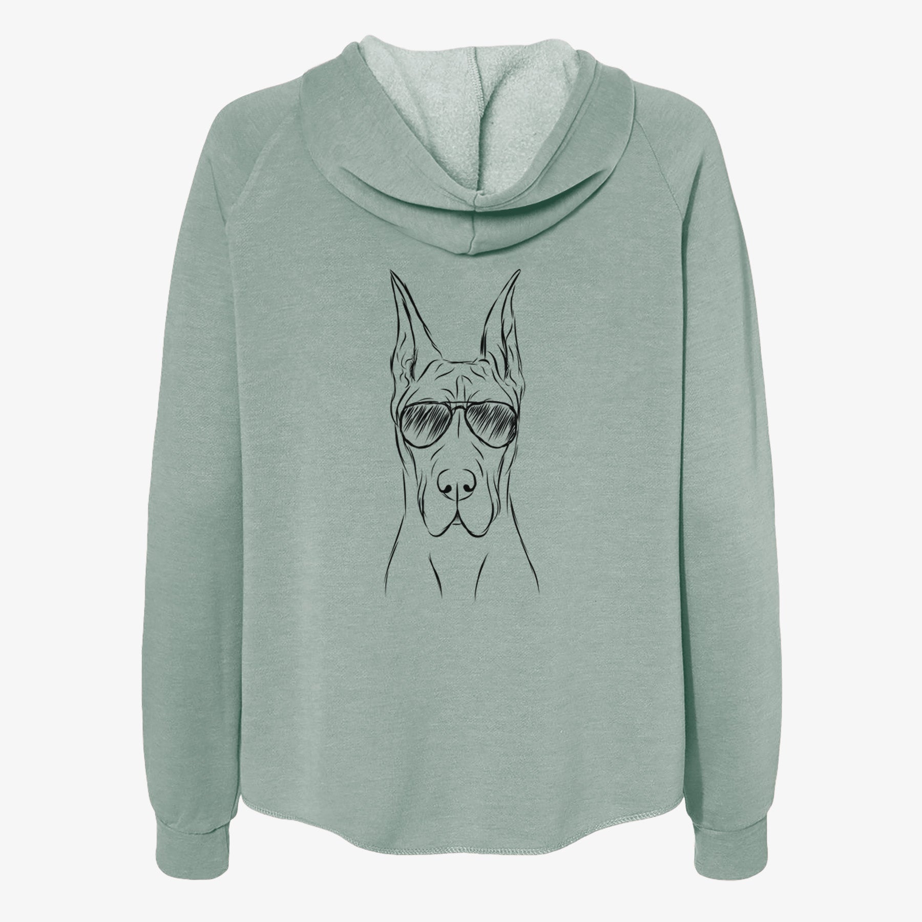 Jude the Great Dane - Women's Cali Wave Zip-Up Sweatshirt