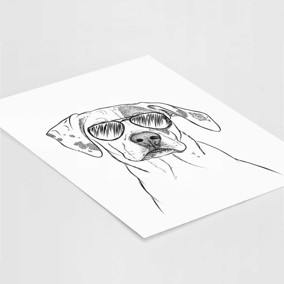 Julio the Dogo Argentino Mix Art Print