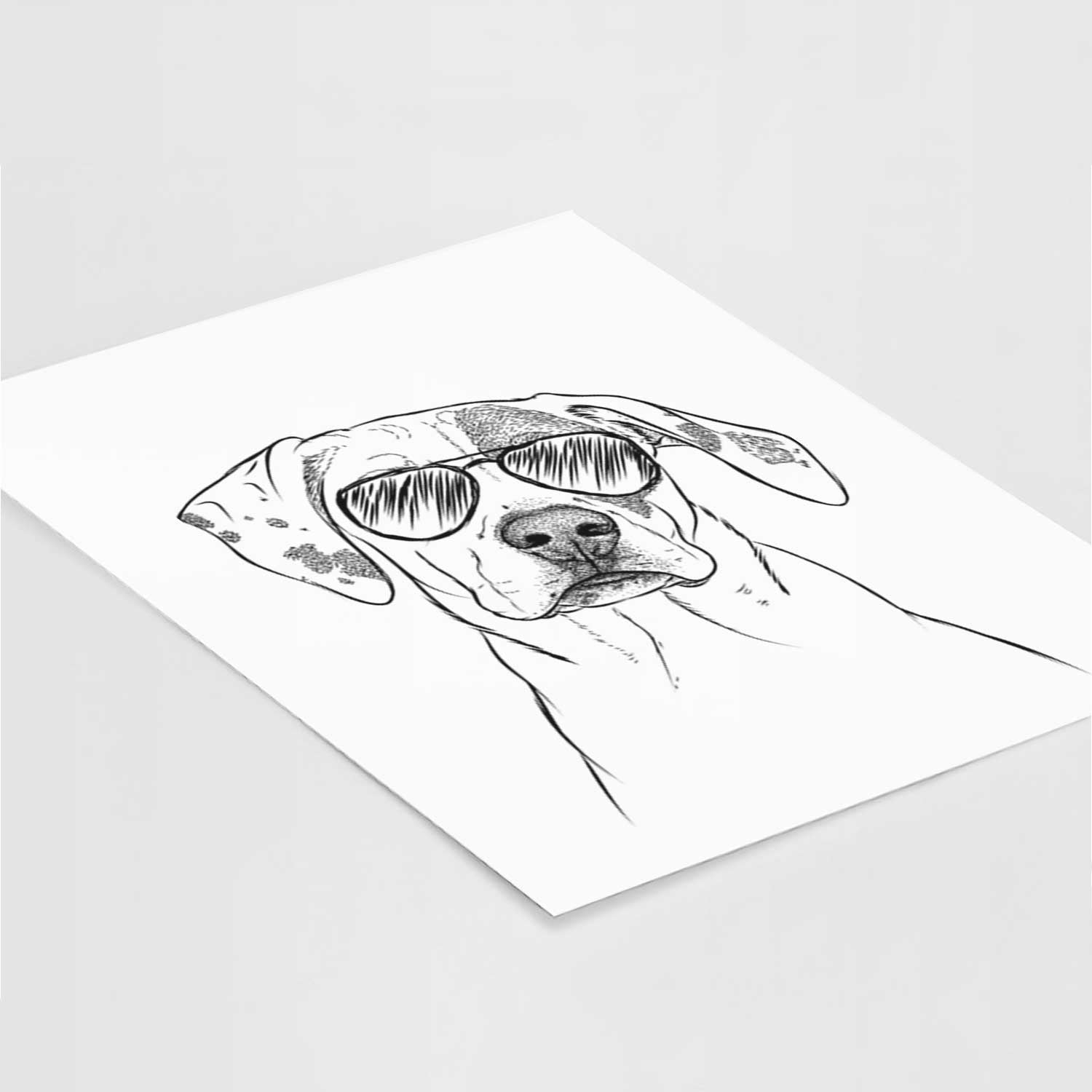 Julio the Dogo Argentino Mix Art Print