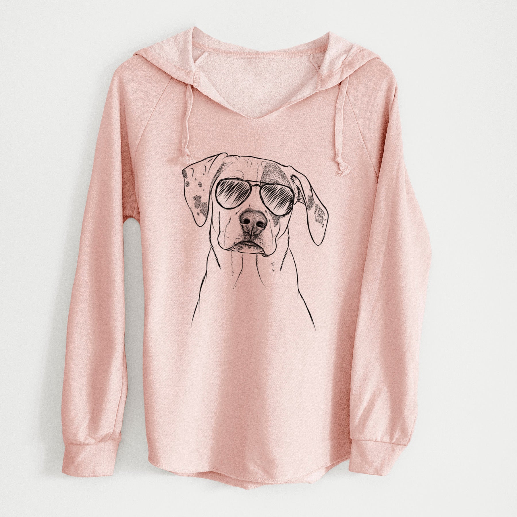 Aviator Julio the Dogo Argentino Mix - Cali Wave Hooded Sweatshirt