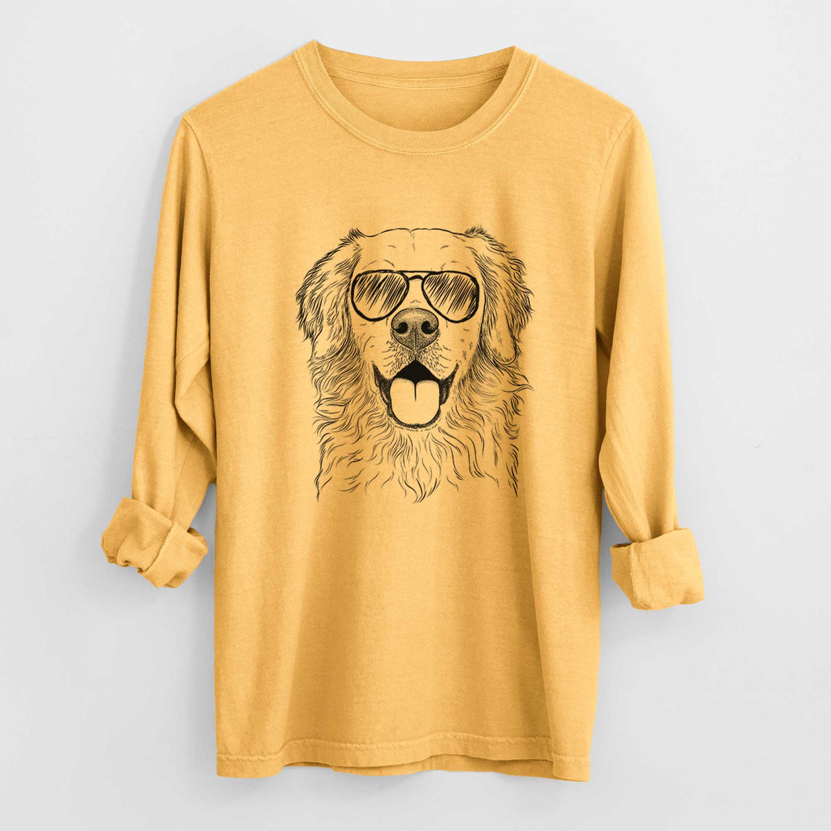 Aviators Juniper the Golden Retriever - Heavyweight 100% Cotton Long Sleeve