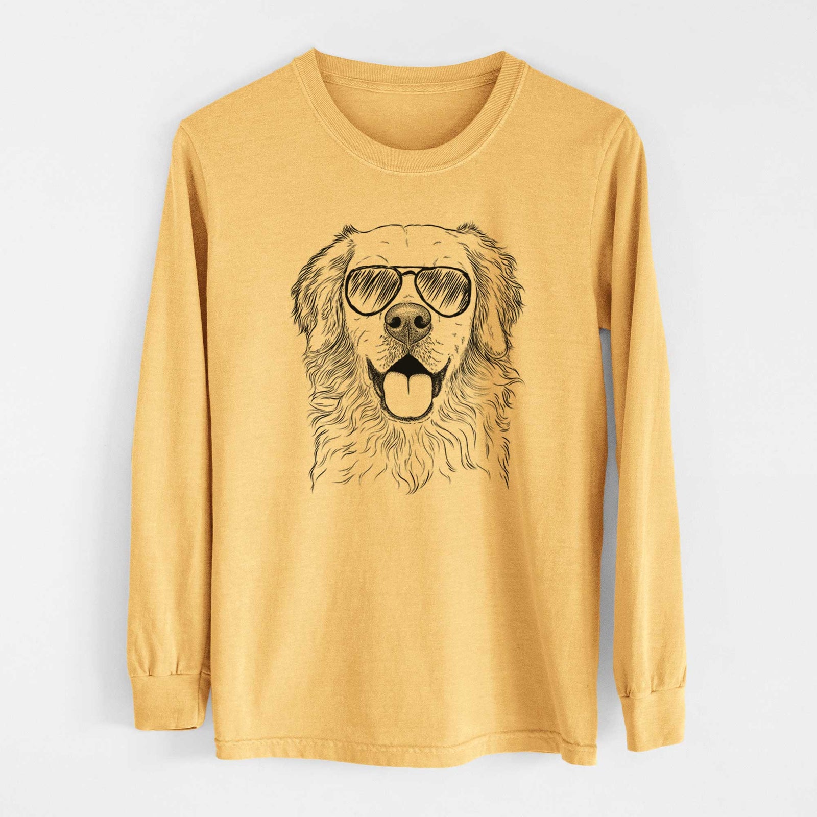 Aviators Juniper the Golden Retriever - Heavyweight 100% Cotton Long Sleeve