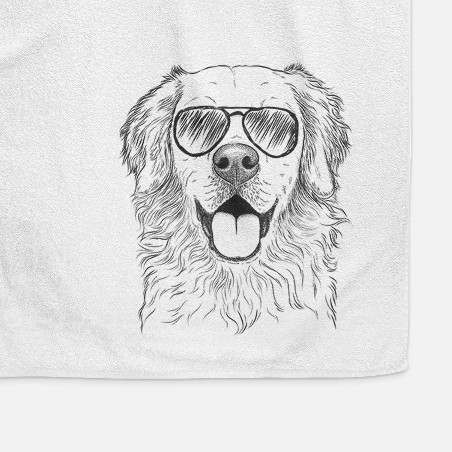 Juniper the Golden Retriever Decorative Hand Towel