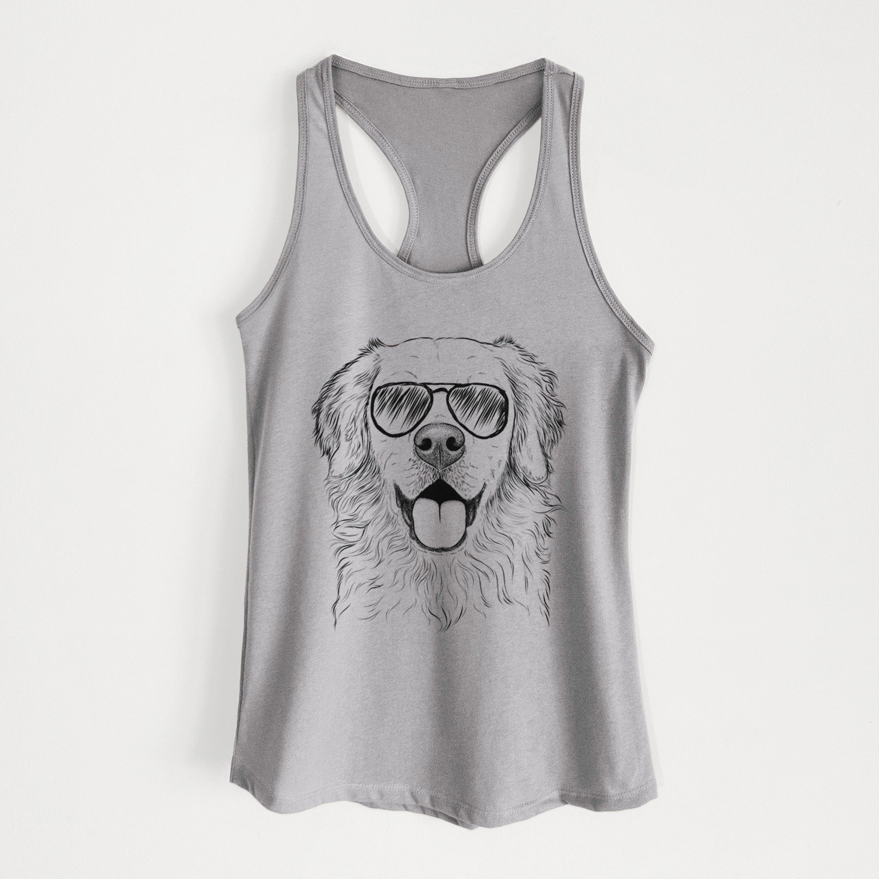 Juniper the Golden Retriever - Women's Racerback Tanktop