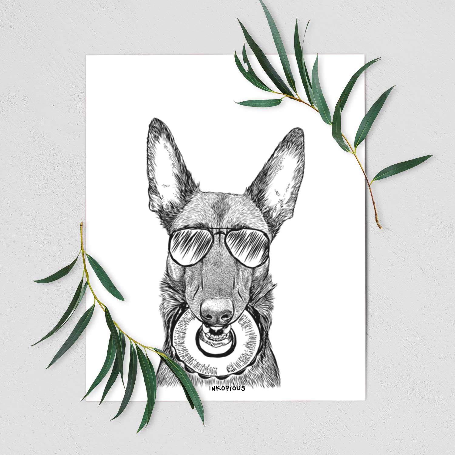 Juno the Belgian Malinois Art Print